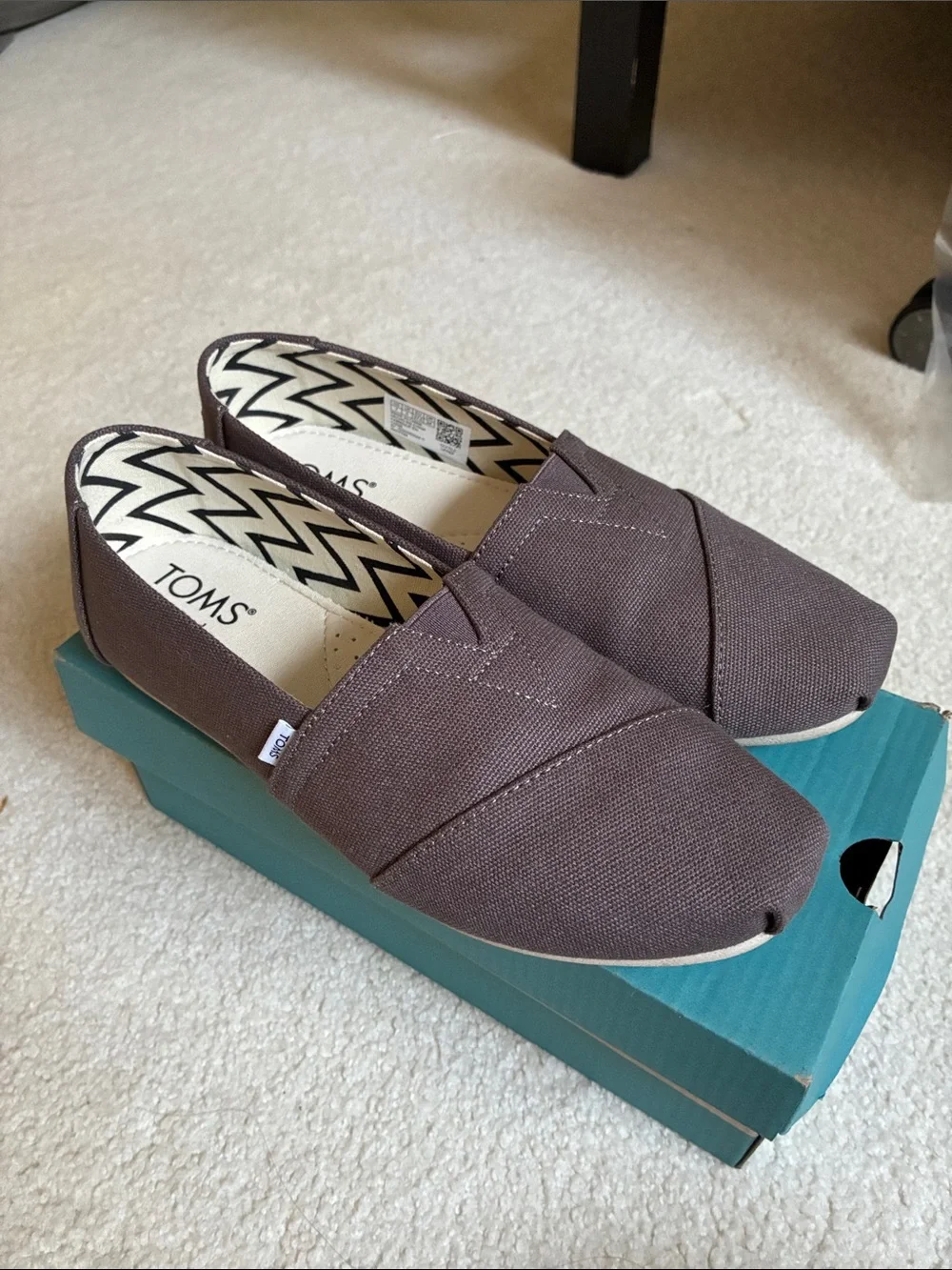 Toms Women Alpargata Classic Slip-On Shoes in Ash